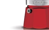 Bialetti Moka Express Red Espressokocher, Aluminium, Rot, 3 Tassen - 3