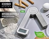 Caso Kitchen Ecostyle - Design Küchenwaage, digitale Küchenwaage mit kinetischer Energie, keine Batterien notwendig, bis 5kg in 1 g-Schritten, besonders flach, Edelstahl 3266 - 5